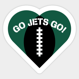 Heart Shaped New York Jets Sticker